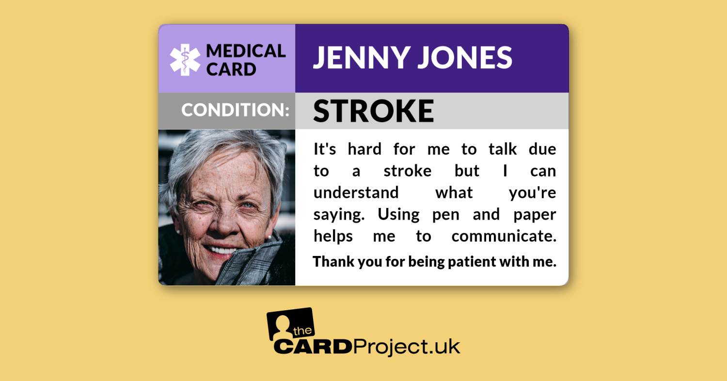 Stroke Awareness Photo Medical Alert ID Card   